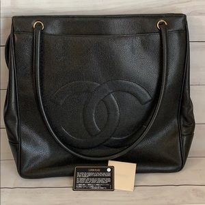CHANEL CC Vintage Caviar Timeless Tote